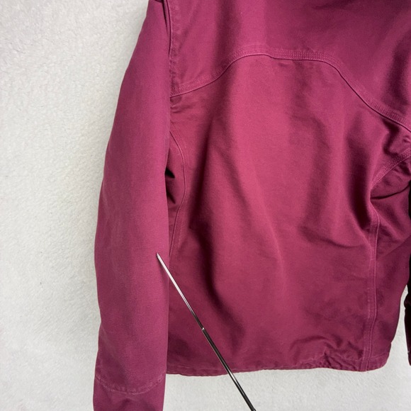 Carhartt Sandstone Berkley Jacket Sherpa Lined Women Medium 100657 654 Raspberry - Picture 15 of 16